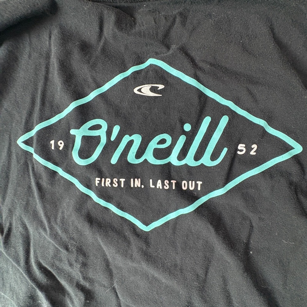 O'Neill First In Last Out T-Shirt Mens Large Black Cotton Graphic Logo Outdoor - Picture 9 of 10